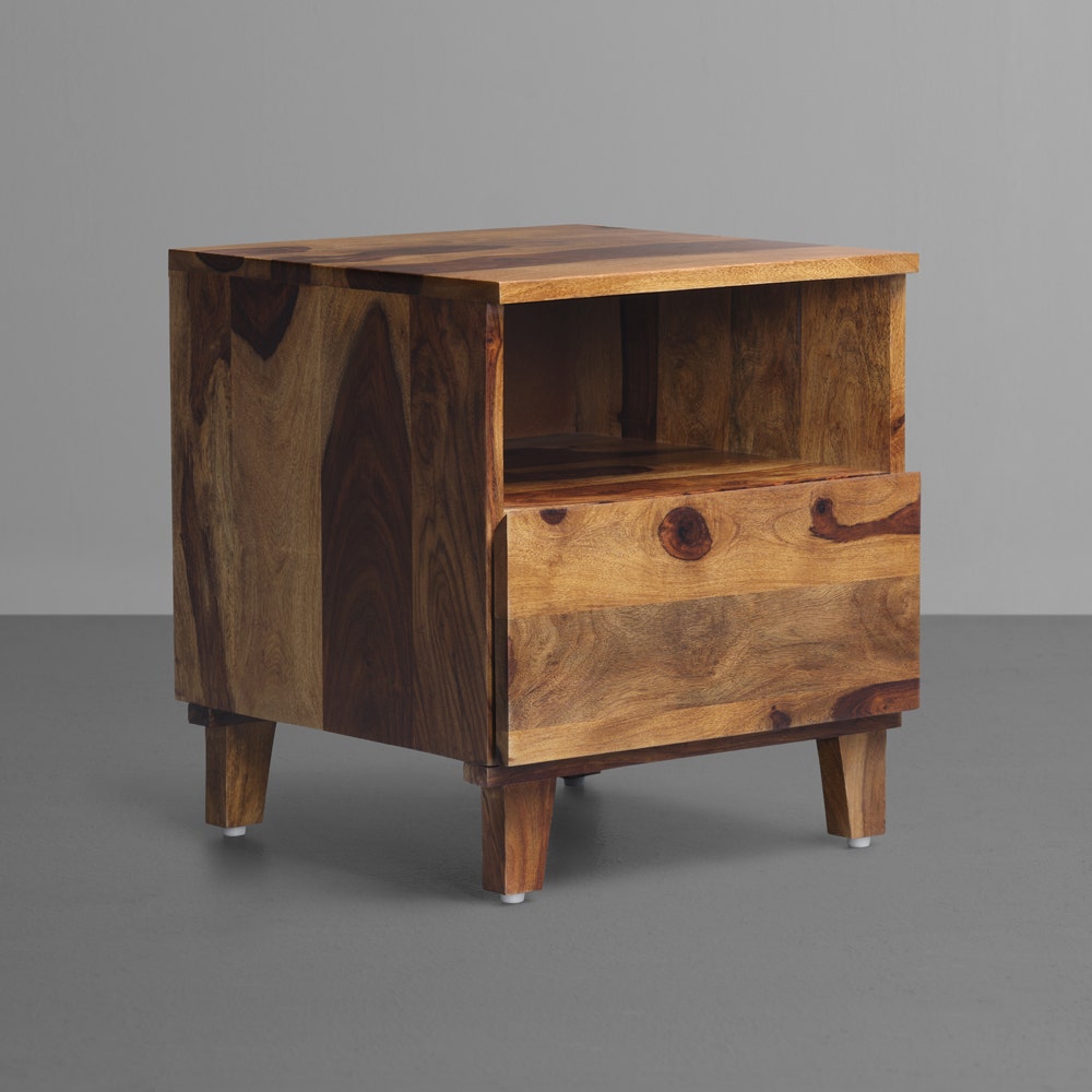 Ally|Sheesham|Wood|Bedside|Table|Provincial|Teak|Finish