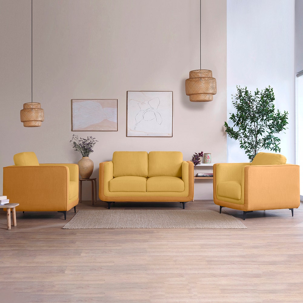 Yellow one on sale seater sofa