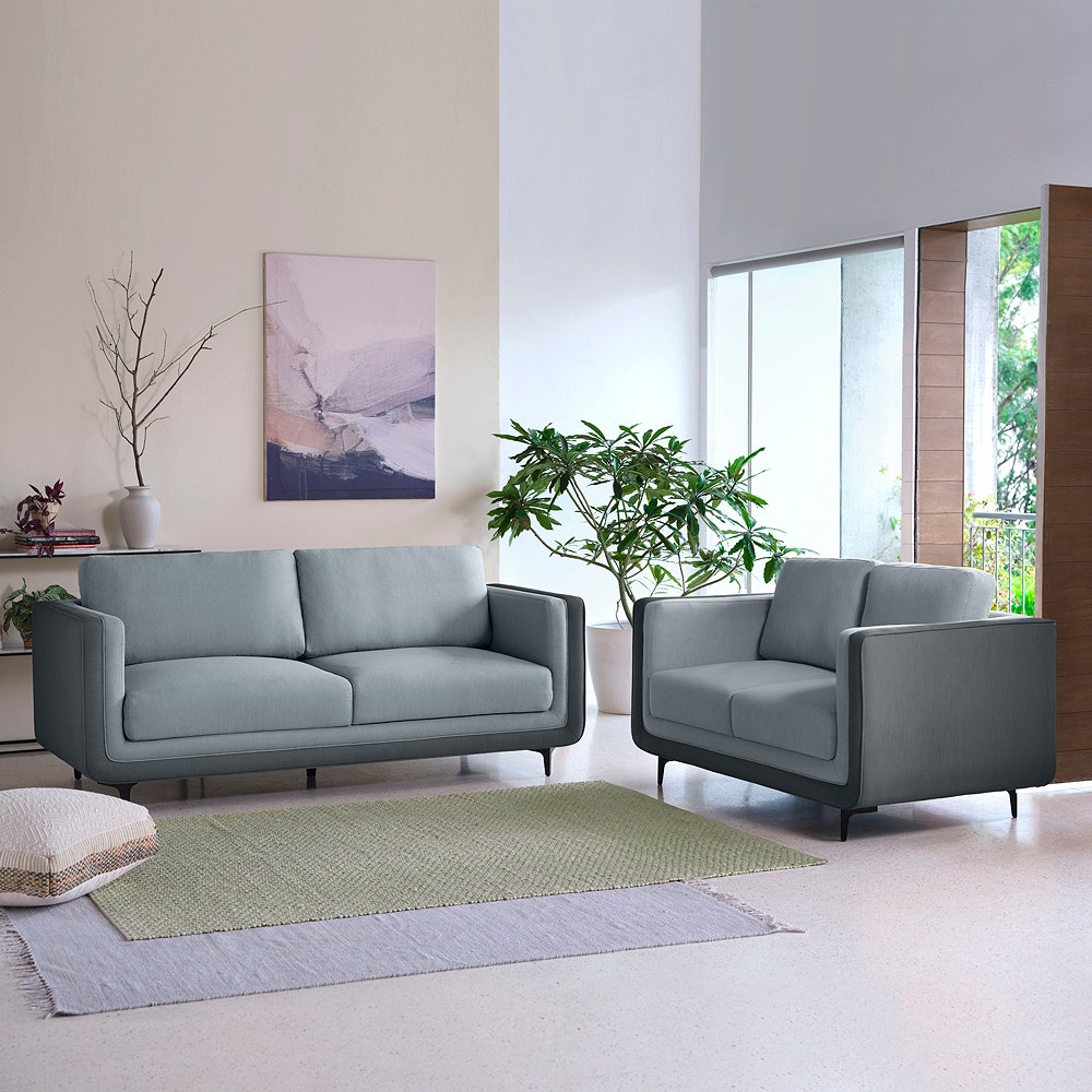 Sofa Mojo 3 2 Seater Sofa Set Fabric Cheeky Grey